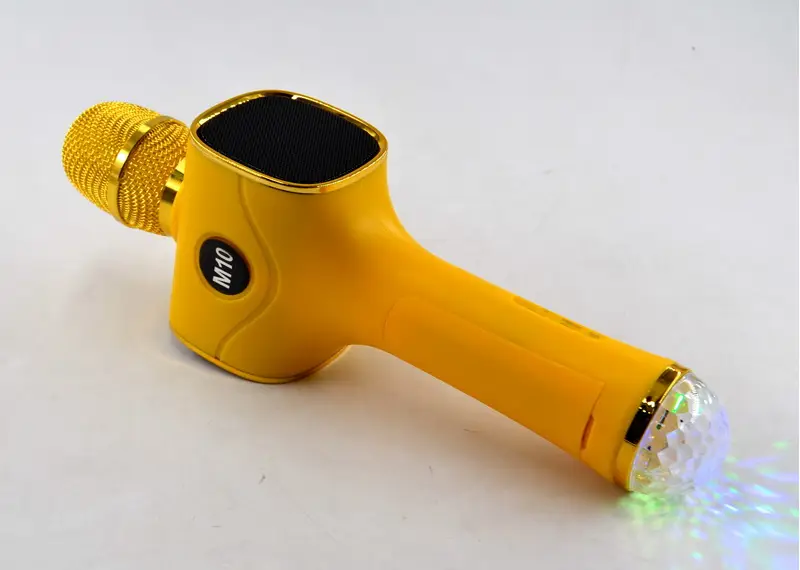 Ασύρματο μικρόφωνο Karaoke με ηχείο - M10 - 961867 - Yellow