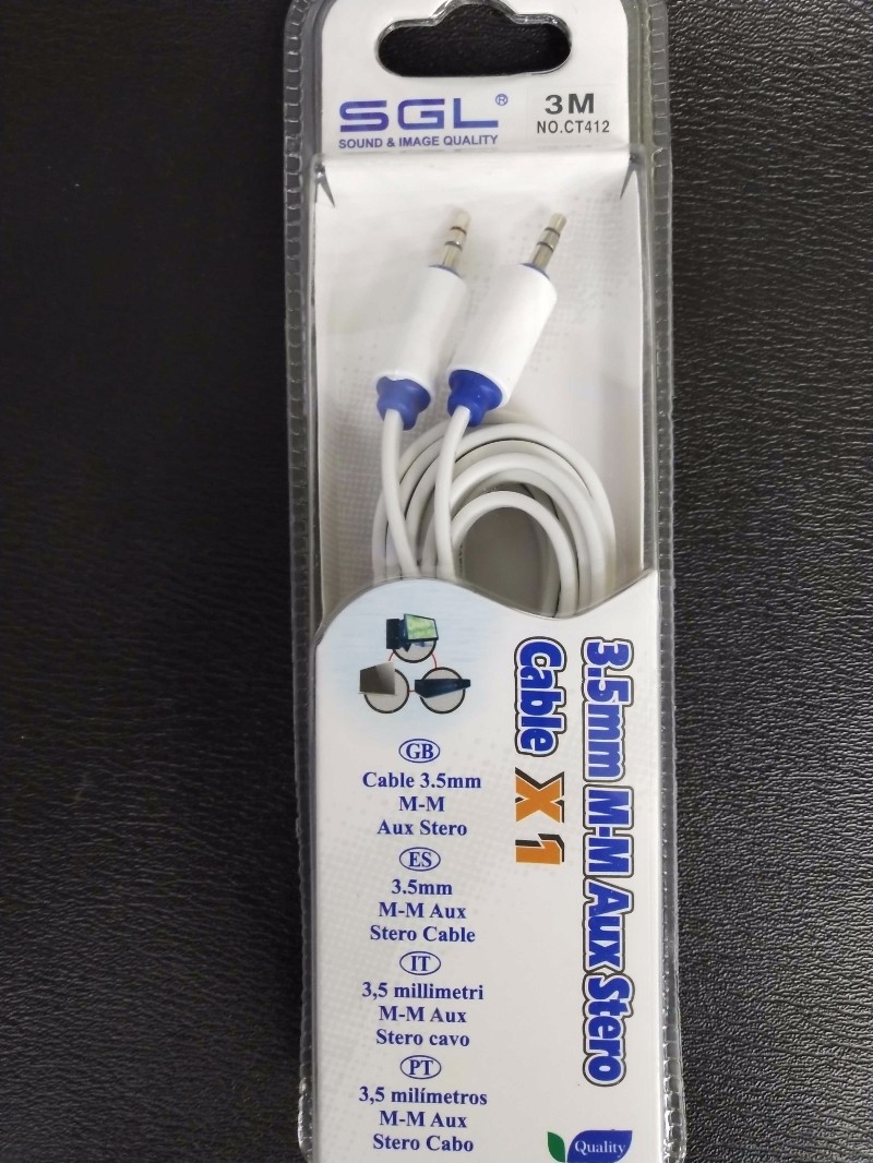 Καλώδιο ήχου - 3.5mm Jack σε AUX - CT412 - 3m - 122074