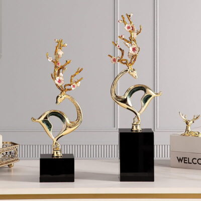 Χρυσό Διακοσμητικό με Μαρμάρινη Βάση - Gold Sculpture Decor