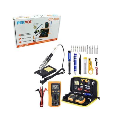 PerVoi Σετ Κόλλησης Σταθμός Κόλλησης Ρεύματος 60W με Ρύθμιση Θερμοκρασίας CTC-928 - Multimeter soldering iron kit repair tool