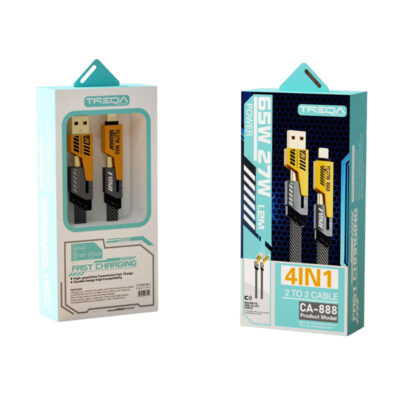 Treqa Καλώδιο φόρτισης 4σε1 1.2m 65W 27W CA-888 - Fast Charging Cable