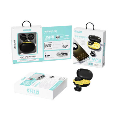 Treqa Earbud Bluetooth Handsfree Ασύρματα Ακουστικά με Θήκη Φόρτισης BT-37 - Wireless headset