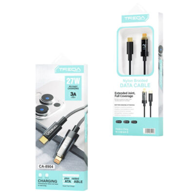 Treqa Kαλώδιο δεδομένων Type-C σε Lightning 3A 27W CA-8904 - Fast Charging Data Cable