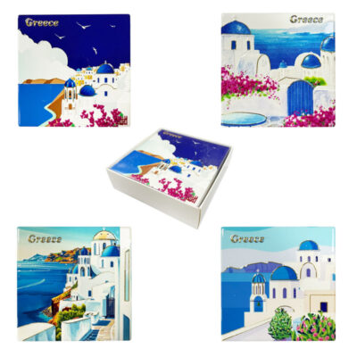 Σετ σουβέρ Greece 4τμχ - Coaster set 4pcs