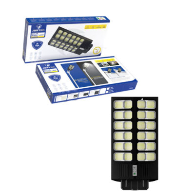 Jortan Led Αδιάβροχο Ηλιακό Φωτιστικό Δρόμου 2400W με Ανιχνευτή Κίνησης Και Τηλεχειριστήριο IP66 - Solar Street Lamp