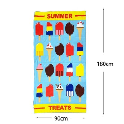 Πετσέτα θαλάσσης με παγωτά 180x90cm - Beach towel