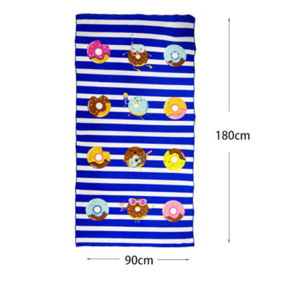 Πετσέτα θαλάσσης με ντόνατς 180x90cm - Beach towel