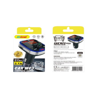 Andowl Πομπός αυτοκινήτου φορτιστής MP3 Player Q-C82 – Car MP3 Player Atmosphere lighting
