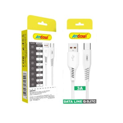 Andowl Καλώδιο Δεδομένων USB σε Type-C 1m 3A Q-SJ7C- Data Cable