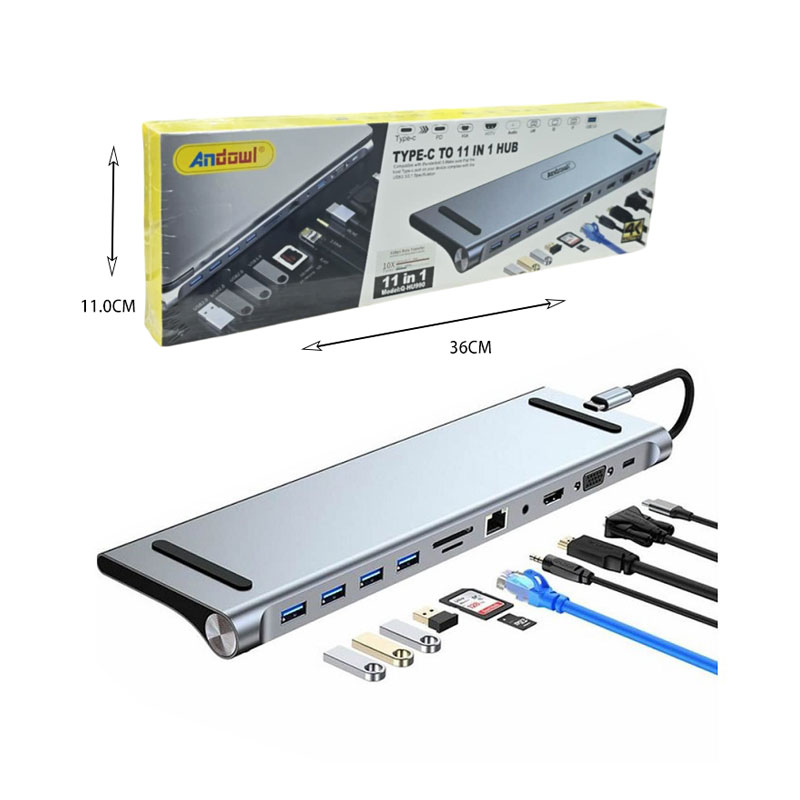 Andowl Q-HU990 USB-C Docking Station με HDMI 4K PD Ethernet