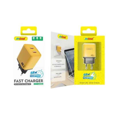 Andowl Φορτιστής Χωρίς Καλώδιο με 2 Θύρες USB-C 48W 8MAX - Fast charger