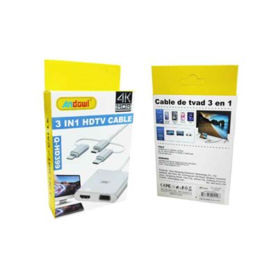 Andowl HDTV Καλώδιο 3 σε 1 Q-HD399 - HDTV Cable