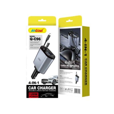 Andowl Φορτιστής αυτοκινήτου 4σε1 120W Q-C69 - Car charger