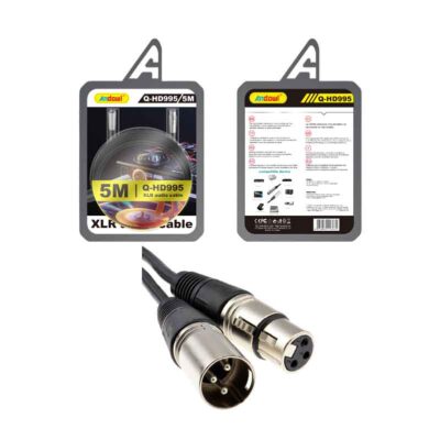 Andowl Καλώδιο XLR Αρσενικό σε Θηλυκό 5m Q-HD995 - XLR Audio Cable