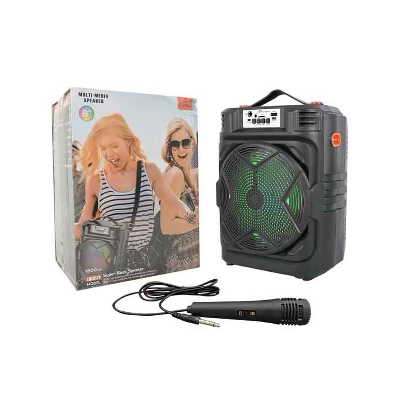 SING-E Φορητό ηχείο με μικρόφωνο ZQS8178 8" 1800mAh - Portable multi-media super bass speaker
