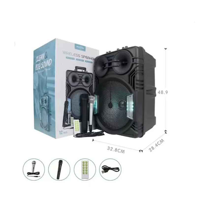 Greatnice Φορητό ηχείο με 2 μικρόφωνα  12" GTS-2069 - Wireless speaker