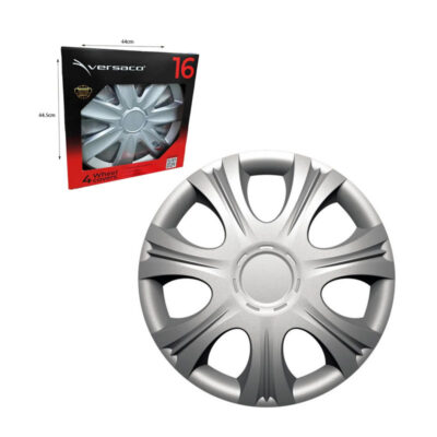Versaco Σετ Τάσια Αυτοκινήτου 4τμχ 16" Ασημί - Wheel Covers