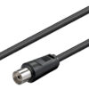 GOOBAY καλώδιο κεραίας αρσενικό σε θηλυκό 11564, <70dB, CCS, 10m, μαύρο