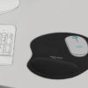 DELOCK mousepad 12040 με gel στήριγμα καρπού, 230 x 202mm, μαύρο