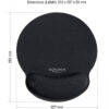 DELOCK Mousepad 12559 με στήριγμα καρπού, 252 x 227mm, μαύρο