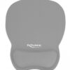 DELOCK Mousepad 12698 με στήριγμα καρπού, 245x206 mm, γκρι