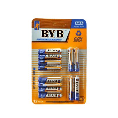 BYB AAA Μπαταρίες Mολύβδου-Άνθρακα 1.5V - Carbon battery