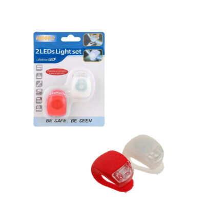 Σετ φώτα ποδηλάτου σιλικόνης HJ008-2 LEDs light set - Bike light set
