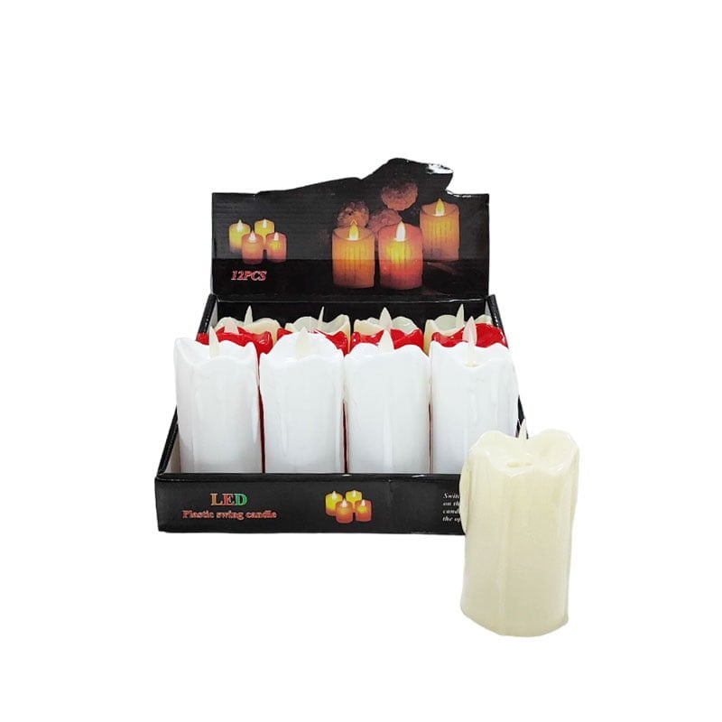 LED φωτιζόμενα κεράκια 10εκ. 12τμχ  - LED swing candle