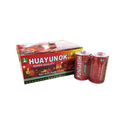 Huayunok Μπαταρία R20 Size D UM-1 1.5V 12τεμ – Battery