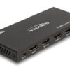 DELOCK HDMI splitter 18652 με downscaler πλήκτρο, 4 σε 1, 4K/60Hz, μαύρο