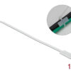 DELOCK δεματικά καλωδίων 18956 με ετικέτα, 190x4.8mm, λευκά, 10τμχ