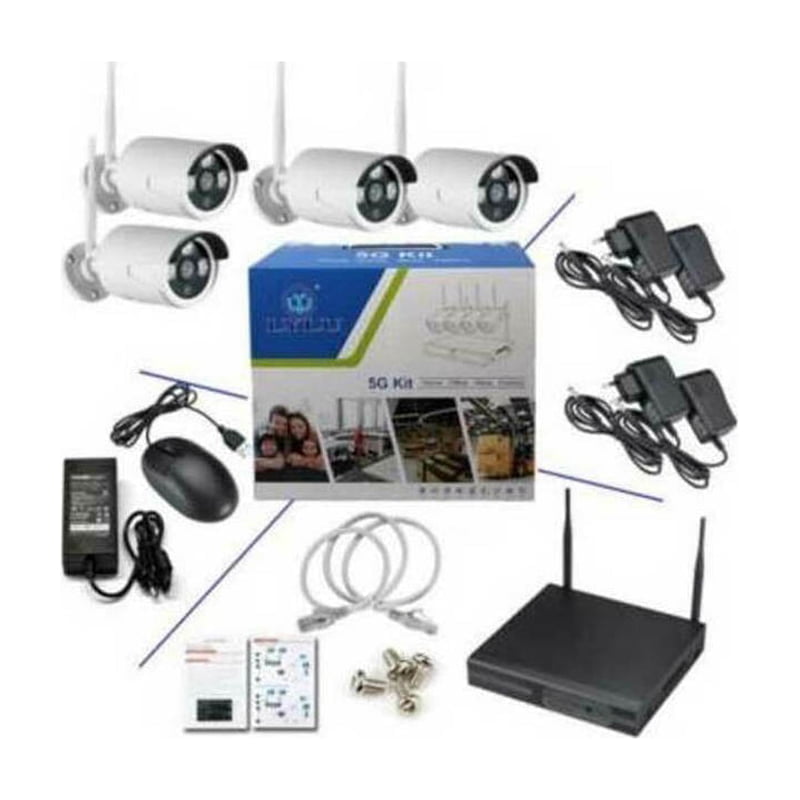 5G Kit Ολοκληρωμένο Σύστημα CCTV με 4 Ασύρματες Κάμερες Ασύρματο Καταγραφικό - Full HD 5G Kit Camera