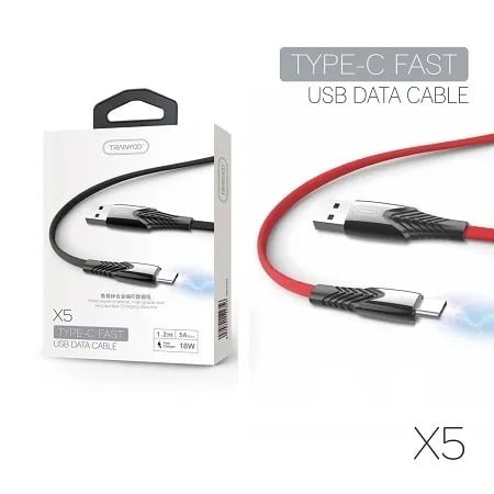 TRANYOO Καλώδιο δεδομένων type-C 5A 1m X5-C - Fast charger cable