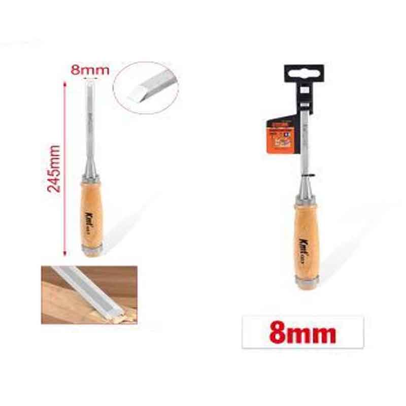KMT Σκαρπέλα Με Ξύλινη Λαβή 8mm- Chisel