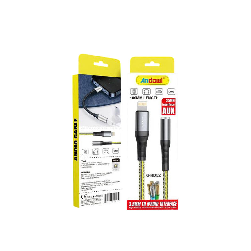 Andowl Μετατροπέας Lightning male σε USB-C female 1τμχ Q-HD52 - Audio Cable