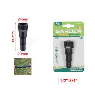KMT Ρακόρ Ποτίσματος Σύνδεσμος Φις 1/2″-3/4″ 80 Χιλιοστών - Straight Connection