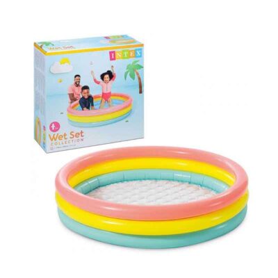 Intex παιδική πισίνα φουσκωτή 1.14x25cm 57412NP - Wet Set Collection Three-ring pool