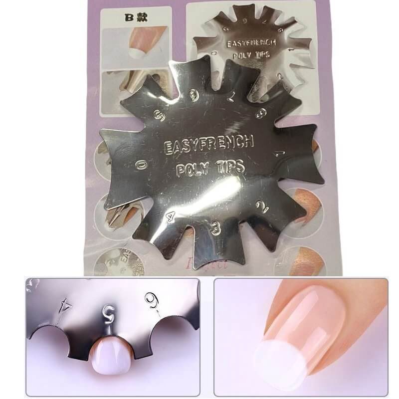 Στένσιλ Γαλλικού Νυχιών Nail Art Easy French – Μεταλλικό καλούπι γαλλικού