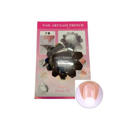 Στένσιλ Γαλλικού Νυχιών Nail Art Easy French – Μεταλλικό καλούπι γαλλικού