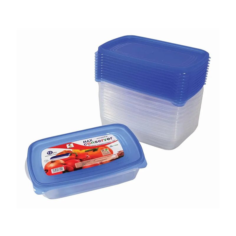 Σετ δοχείο τροφίμων 12τμχ 1300ml- Max conserver