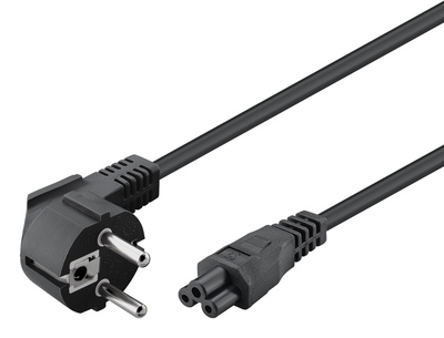 GOOBAY καλώδιο τροφοδοσίας 44877, γωνιακό, 0.75mm², 3m, μαύρο