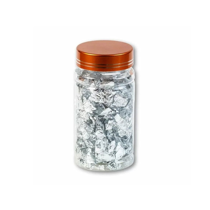 Φύλλα ασήμι για διακόσμηση νυχιών 1 τμχ - Nail art decoration foil glitter