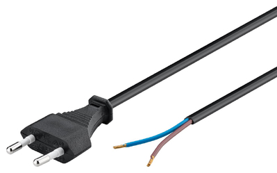 GOOBAY καλώδιο τροφοδοσίας Euro male 2x0.75 mm² 50085, 1.5m, μαύρο