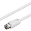GOOBAY καλώδιο κεραίας αρσενικό σε θηλυκό 50910, <70dB, CCS, 0.5m, λευκό