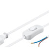 GOOBAY καλώδιο τροφοδοσίας 51349, 2x0.75mm², με διακόπτη, 1.5m, λευκό