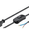GOOBAY καλώδιο τροφοδοσίας 51350, 2x0.75mm², με διακόπτη, 1.5m, μαύρο