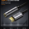 CABLETIME αντάπτορας USB-C σε 3.5mm CT-CMAUD, DAC chipset, γκρι