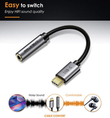 CABLETIME αντάπτορας USB-C σε 3.5mm CT-CMAUDIO, γκρι