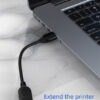 CABLETIME καλώδιο προέκτασης USB CT-AMAF2, 3A, 480Mbps, 0.5m, μαύρο