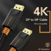 CABLETIME καλώδιο DisplayPort CT-01G, 4K/60Hz, 4.5m, μαύρο